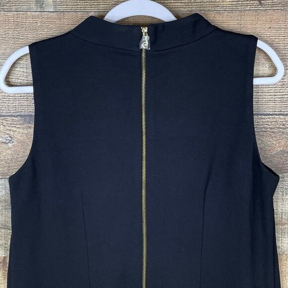 Jude Connally Piper Sleeveless Shift Dress Mock Neck Black Size Medium NWT - Picture 4 of 9
